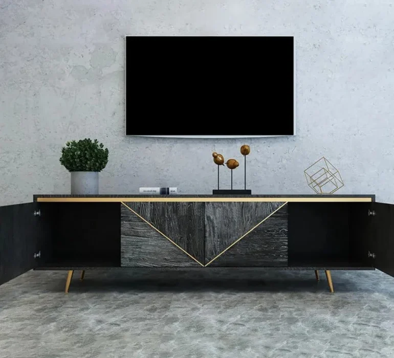 اشكال ترابيزات تليفزيون مودرن خشب